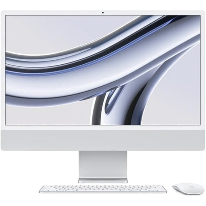 iMac 24 pouces M3 bleu vu de face