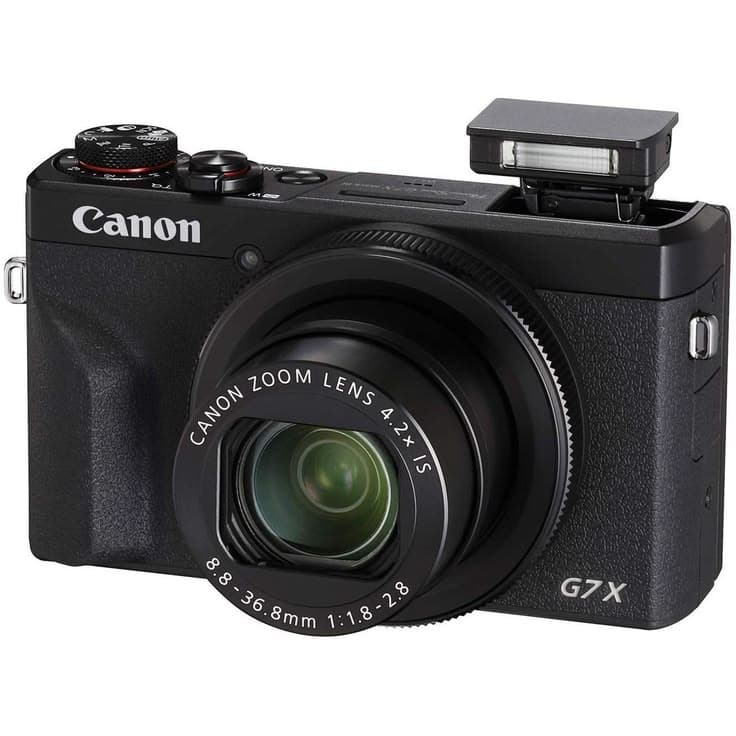 Canon PowerShot G7 X Mark III — vue rapprochée du compact noir